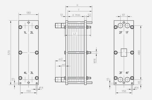 Разборный пластинчатый теплообменник Kelvion (Машимпэкс) FA 159