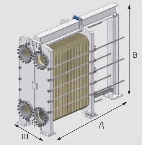 Разборный пластинчатый теплообменник LHE HT356