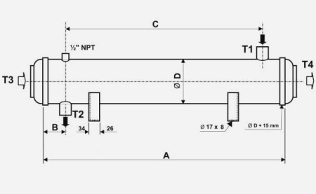 Кожухотрубный теплообменник Ciat FKN 355−12R