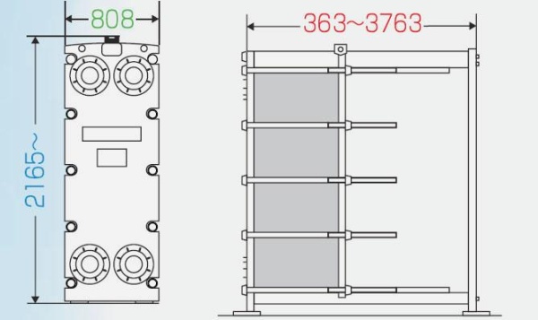 Разборный пластинчатый теплообменник Анвитэк ATX-10