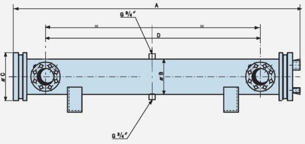 Кожухотрубный теплообменник Ciat FYN 558-30 Кожухотрубный теплообменник Ciat FYN 558-30