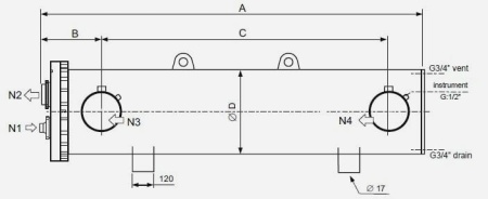 Кожухотрубный теплообменник Ciat UYC 406-20N