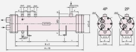 Кожухотрубный конденсатор Ангара ESK-453-2P