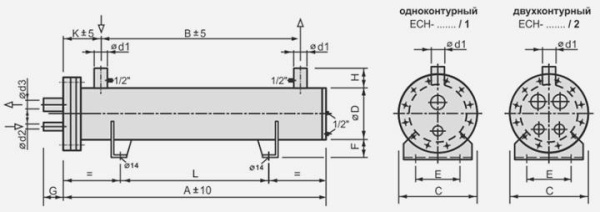 Кожухотрубный испаритель Ангара ECH-205/1