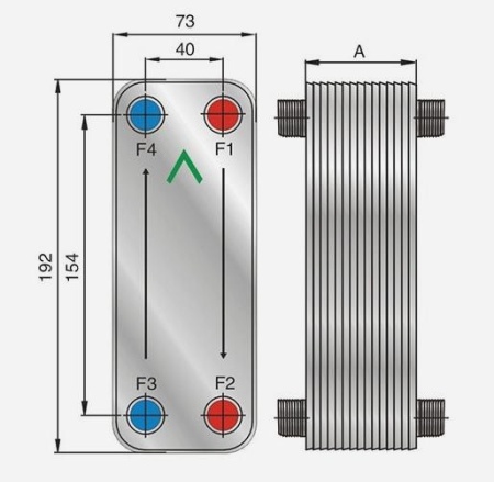 Паяный пластинчатый теплообменник Forwon FHC052T