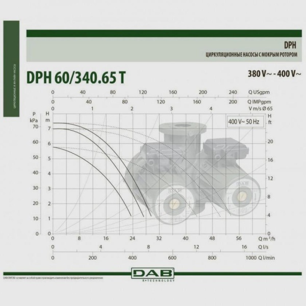 Циркуляционный насос DAB DPH 60/340.65 T, 505954622 Циркуляционный насос DAB DPH 60/340.65 T, 505954622