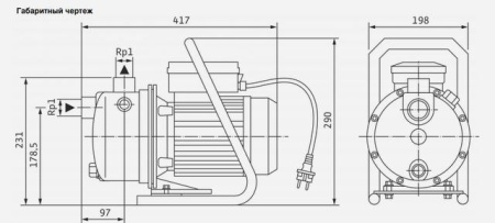 Поверхностный насос Wilo Jet WJ 204 1~