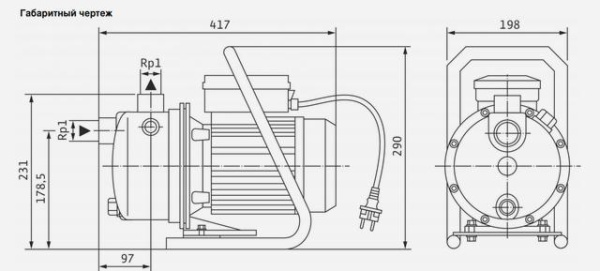 Поверхностный насос Wilo Jet WJ 204 1~