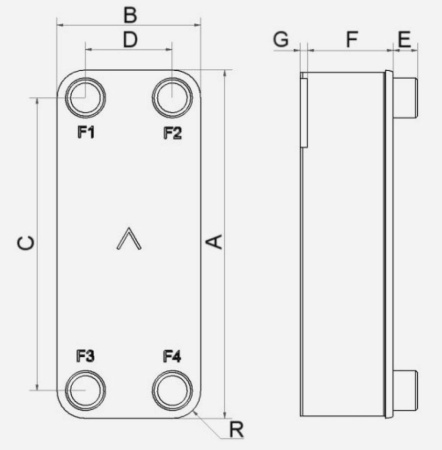 Паяный пластинчатый теплообменник SWEP QA80AS