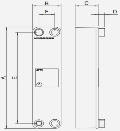 Паяный пластинчатый теплообменник WTK P15 - 50 SF